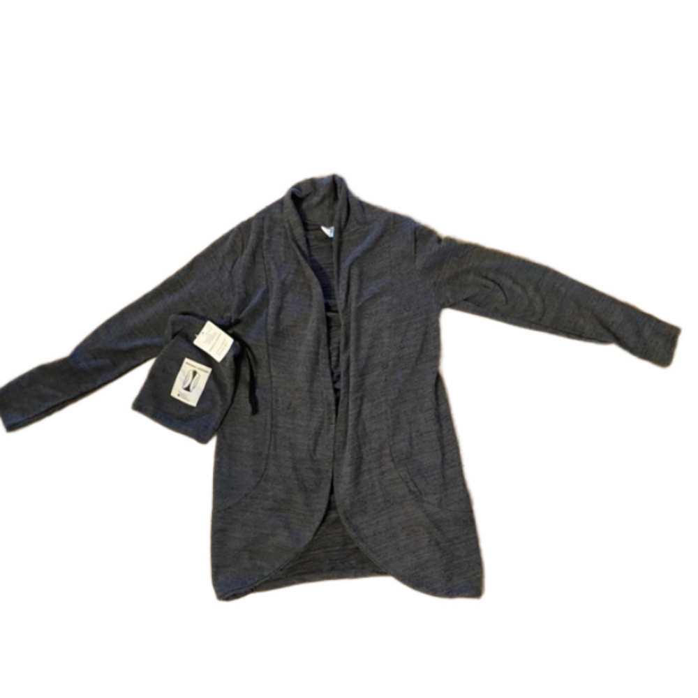 🆕 Hello Mello Perennial Cardigan Sweater Dark Gray Size small Open Front Soft